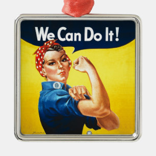 Rosie de Riveter - "We kunnen het!" Metalen Ornament