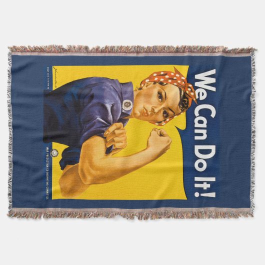 Rosie de Riveter we kunnen het Retro  pictogram do Deken (Voorkant)