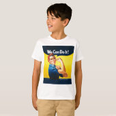 Rosie de Riveter "We kunnen het!" T-shirt (Voorkant volledig)