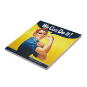 Rosie de Riveter "We kunnen het!" Tegeltje (Zijkant)
