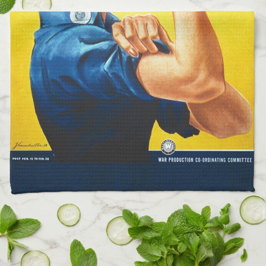 Rosie de Riveter - "We kunnen het!" Theedoek (Gevouwen)