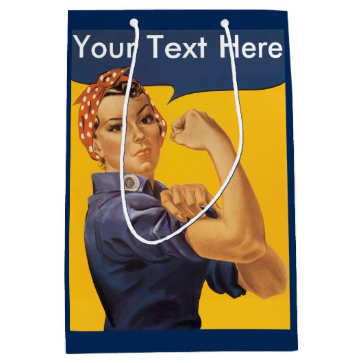 Rosie de Riveter wij kunnen het doen aanpassen ber Medium Cadeauzakje (Voorkant)