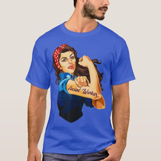 Rosie De riveter Woman Social Worker T-shirt (Voorkant)