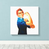 Rosie De Riveter WWII Poster Canvas Afdruk (Insitu (Houten vloer))