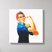Rosie De Riveter WWII Poster Canvas Afdruk (Voorkant)
