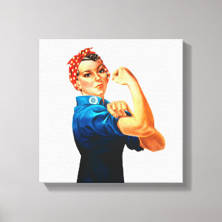 Rosie De Riveter WWII Poster Canvas Afdruk