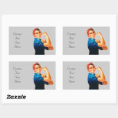 Rosie De Riveter WWII Poster Rechthoekige Sticker (Vel)
