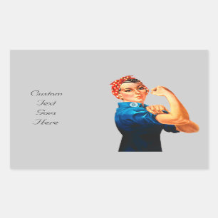 Rosie De Riveter WWII Poster Rechthoekige Sticker