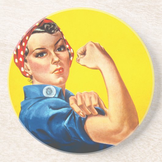 Rosie De Riveter Zandsteen Onderzetter (Voorkant)