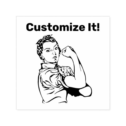Rosie de Riveter Zelfinktende Stempel (Design)