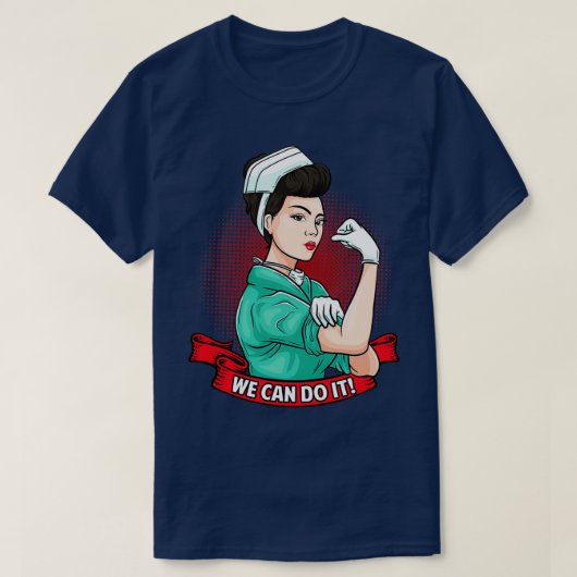 Rosie de riveter zuster, we kunnen het doen t-shirt (Design voorkant)