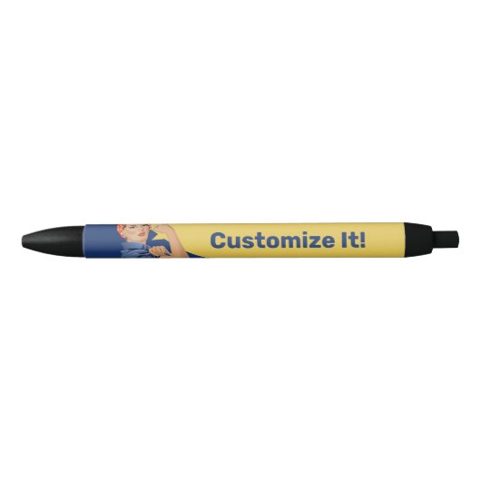 Rosie de Riveter Zwarte Inkt Pen (Voorkant)