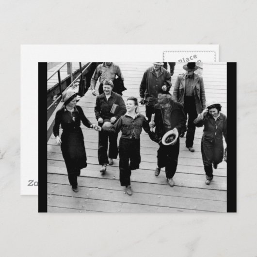 Rosie de Riveters op de stoep Briefkaart (Voorkant / Achterkant)