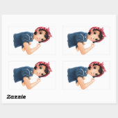 Rosie de rivetervrouwen die we kunnen doen! WWII Rechthoekige Sticker (Vel)