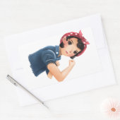 Rosie de rivetervrouwen die we kunnen doen! WWII Rechthoekige Sticker (Envelop)