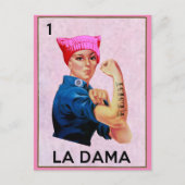 Rosie de rivier weerstaat La Dama Loteria Briefkaart (Voorkant)