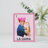 Rosie de rivier weerstaat La Dama Loteria Briefkaart (Staand voorkant)