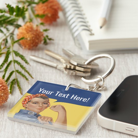 Rosie De Sleutelhangers van de Riveter | Aangepast (Voorkant Rechts)