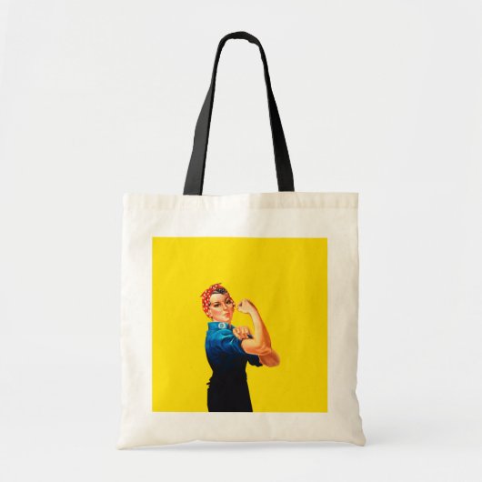 Rosie de stijl van de het Figuur van de Riveter Re Tote Bag (Voorkant)