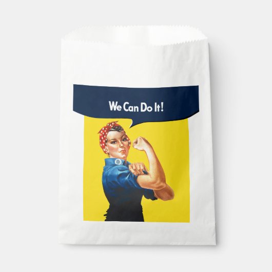 Rosie de stijl van de riveter Retro Bedankzakje (Voorkant)