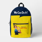 Rosie de stijl van de riveter Retro Bedrukte Rugzak (Voorkant)