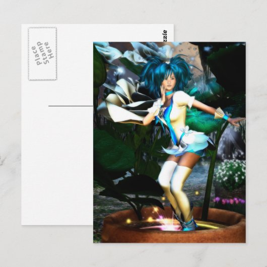 Rosie Elvin Fantasy Anime Briefkaart (Voorkant / Achterkant)