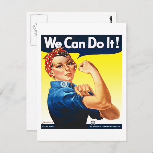 Rosie het Briefkaart Riveter (Voorkant / Achterkant)