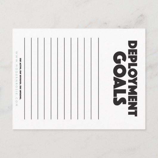 Rosie het Briefkaart van de Doelstellingen van de  (Achterkant)