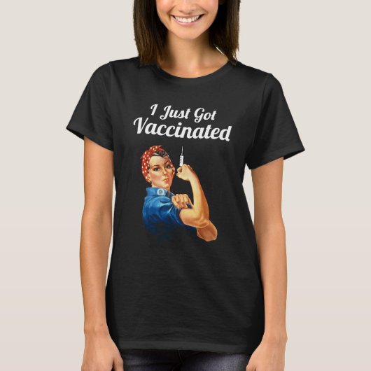 Rosie het gevaccineerde vaccin van Riveter Covid-1 T-shirt (Voorkant)