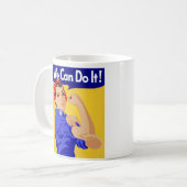 Rosie het grafische ontwerp van de Riveter Koffiemok (Voorkant links)