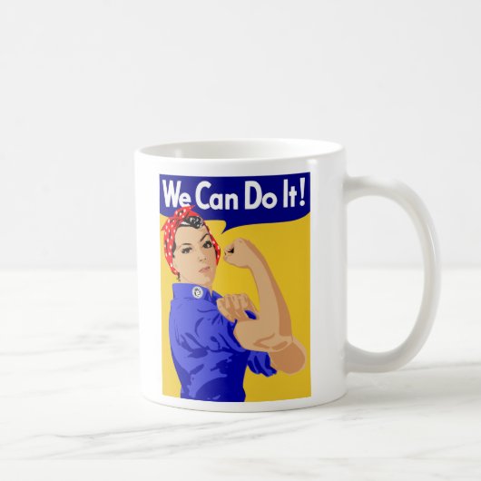 Rosie het grafische ontwerp van de Riveter Koffiemok (Rechts)