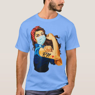 Rosie Het medisch masker van de riveter Nurse T-shirt