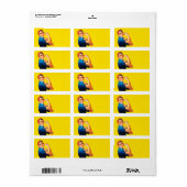 Rosie het pictogram van de de Stijl van de Retro v Etiket (Full Sheet)
