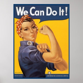 Rosie het Poster Riveter van WWI en WWII