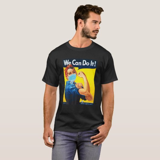 Rosie het Riveter gezicht dat we kunnen doen het g T-shirt (Voorkant volledig)