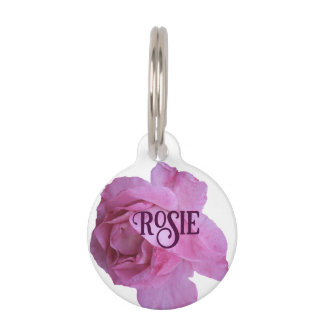 Rosie hondennaam roze rozenbloem Huisdierpenning