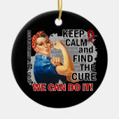Rosie Keep Calm AIDS Keramisch Ornament (Voorkant)