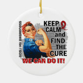 Rosie Keep Calm AIDS Keramisch Ornament (Achterkant)
