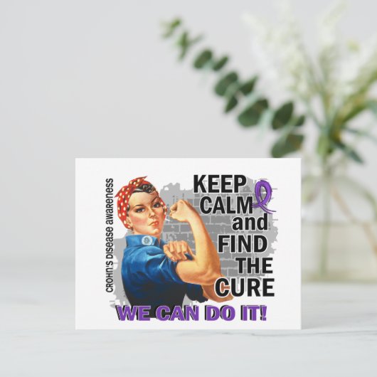 Rosie Keep Calm Crohn's.png Briefkaart (Staand voorkant)