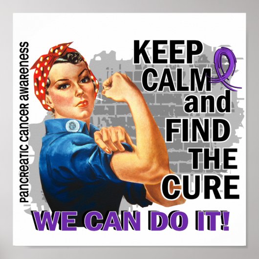 Rosie Keep Calm Pancreatic Cancer.png Poster (Voorkant)