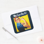 Rosie  kunnen we het doen! vierkante sticker (Envelop)