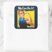 Rosie  kunnen we het doen! vierkante sticker (Tas)
