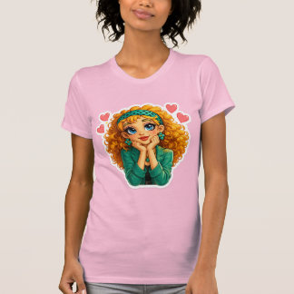 Rosie Max Cartoon Meisje T-Shirt – Schattig Oranje