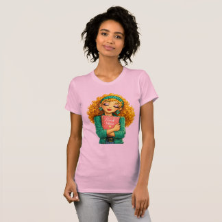 Rosie Max Cartoon Meisje T-Shirt – Schattig Oranje