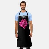  Rosie naam hot pink roos floral boho Schort (Gedragen)