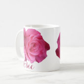  Rosie naam roze rozenbloemen boho Koffiemok (Voorkant links)