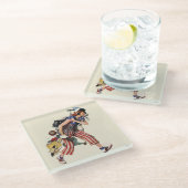 Rosie naar de redding glazen onderzetter (Schuin)