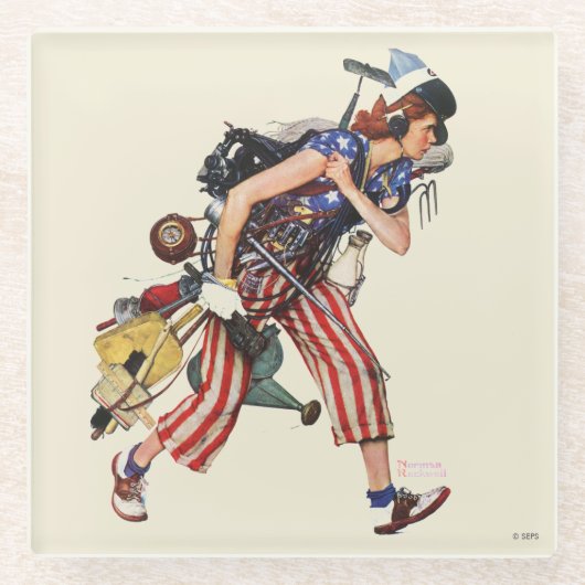 Rosie naar de redding glazen onderzetter (Voorkant)