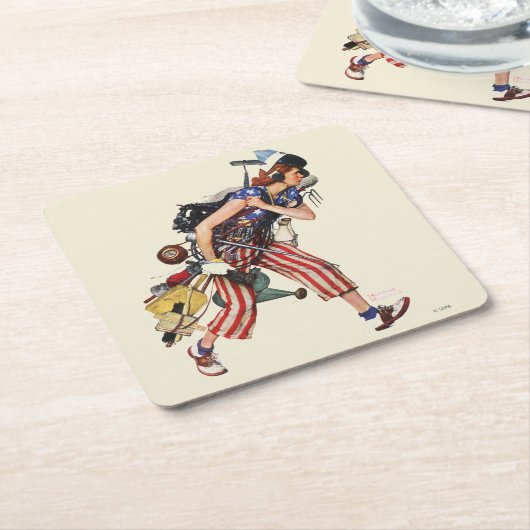 Rosie naar de redding kartonnen onderzetters (Schuin)