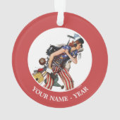 Rosie naar de redding ornament (achterkant)